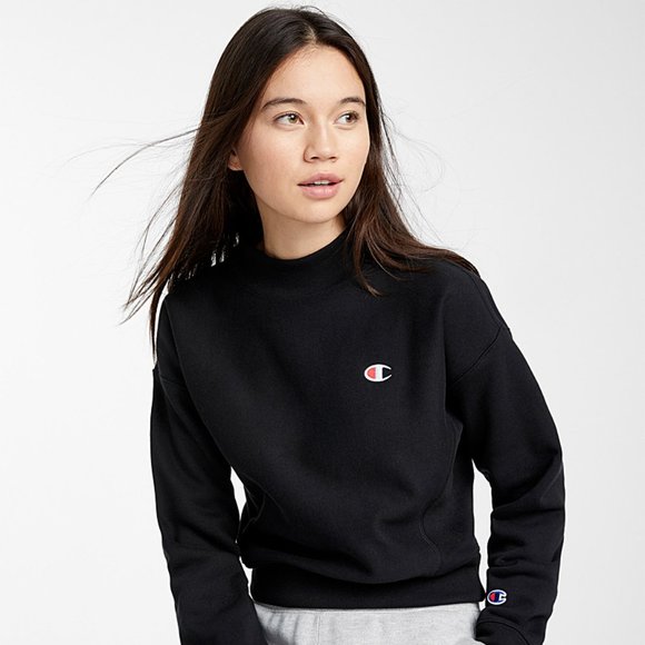 NEW MOCK-NECK MINI LOGO SWEATSHIRT - Picture 1 of 2